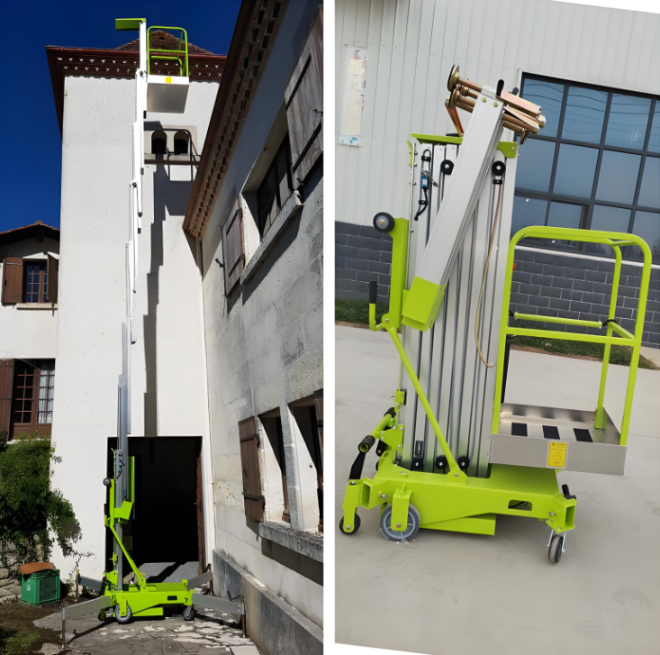 MAYA-10H 10m Push-Around Mast Lift — Customer Feedback from Belgium